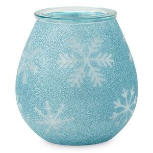 Scentsy Teal Glitter Snowflake Warmer